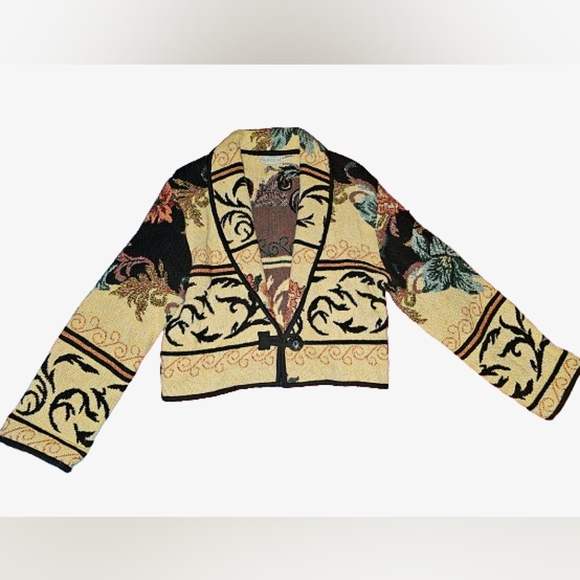 Vintage Flashback Floral Tapestry Jacket M - Picture 1 of 6